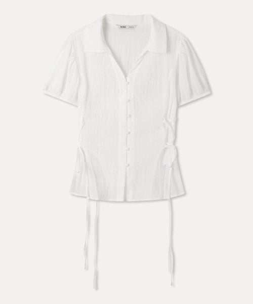 MIXXO MIXXO Sheer Lace-Up Blouse C