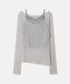 MIXXO MIXXO Lace Layered Long Sleeve T-Shirt S