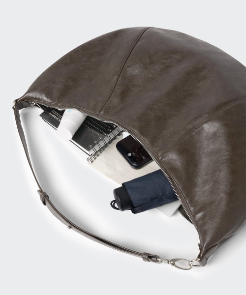 MUSINSA STANDARD WOMAN MUSINSA STANDARD WOMAN Crescent Hobo Bag Khaki Gray