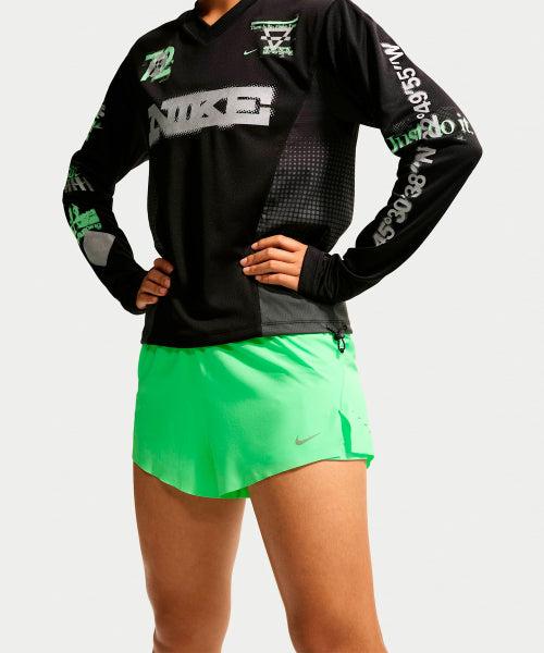 NIKE NIKE Running Shorts Mid-Rise 2-in-1 Women - Illusion Green