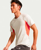 NIKE NIKE T-Shirt M - Light Orewood Brown:Light Crimson:Summit White