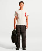 NIKE NIKE T-Shirt M - Light Orewood Brown:Light Crimson:Summit White