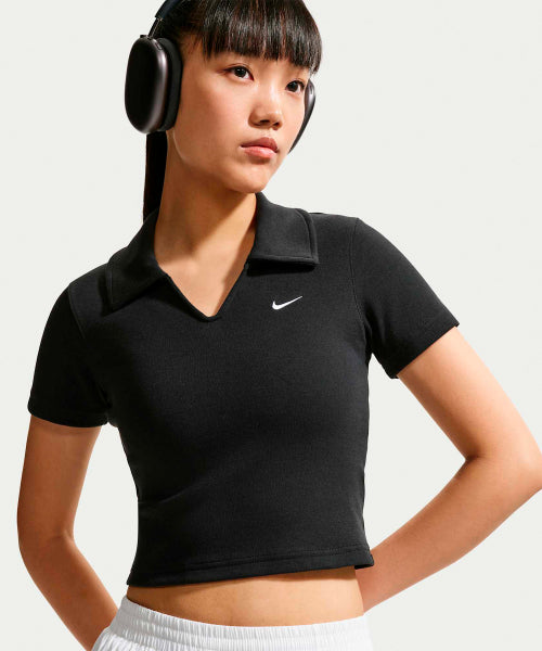 NIKE NIKE T-Shirt Sportswear Tight Crop Polo - Size
