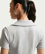 NIKE NIKE T-Shirt Sportswear Tight Crop Polo - Wolf Gray