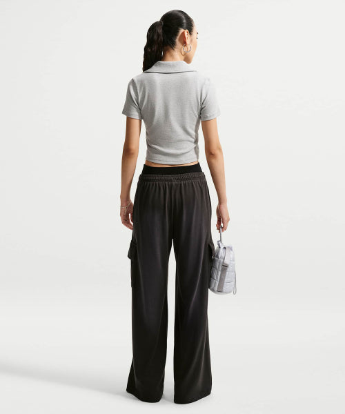 NIKE NIKE T-Shirt Sportswear Tight Crop Polo - Wolf Gray