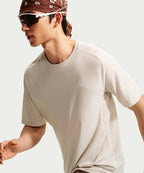NIKE NIKE T-Shirt M - Light Orewood Brown:Summit White