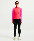 NIKE NIKE T-Shirt Quarter Zip Long Sleeve - Light Crimson