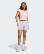 ADIDAS ADIDAS Striped Box Short Pants - White: Red: Semi-pink glow