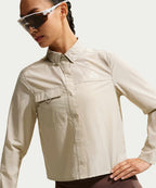 NIKE NIKE ACG Aeris Button-Up Long Sleeve Trail Running Top - Cream II