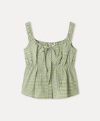MIXXO MIXXO Ribbon Shirring Tank Top Blouse