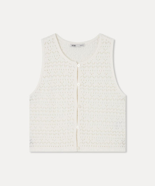 MIXXO MIXXO Crochet Vest Women's Outerwear