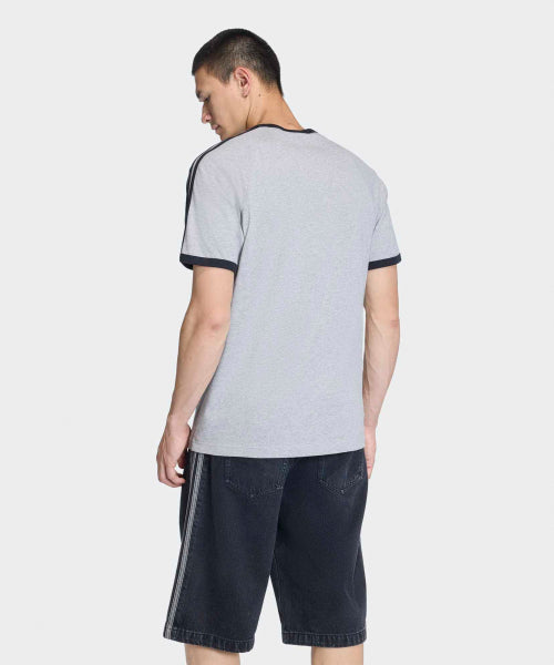 ADIDAS Korean T-Shirt - ADIDAS 3-Stripe Gray