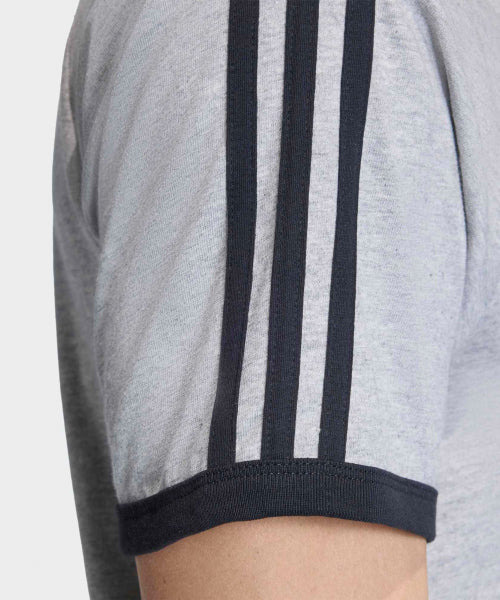 ADIDAS Korean T-Shirt - ADIDAS 3-Stripe Gray
