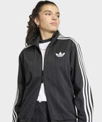 ADIDAS ADIDAS Pinstripe Firebird Loose Track Top - Black:White:Gray