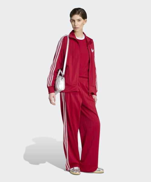 ADIDAS ADIDAS Pinstripe Firebird Loose Track Top - Red:White:Red