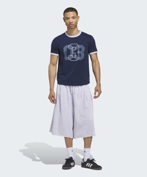 ADIDAS ADIDAS Sweatshirt Graphic Sweatshorts - Light Gray