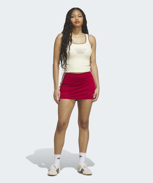 ADIDAS ADIDAS Graphic Rib Tank Top - Warm Vanilla