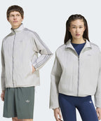 ADIDAS ADIDAS 3-Stripe Wind Track Top - Gray