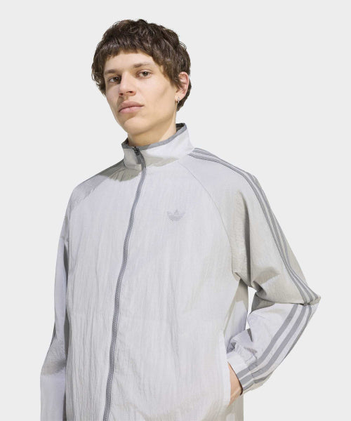 ADIDAS ADIDAS 3-Stripe Wind Track Top - Gray