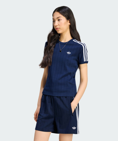 ADIDAS ADIDAS Pinstripe Short Sleeve Slim Tee