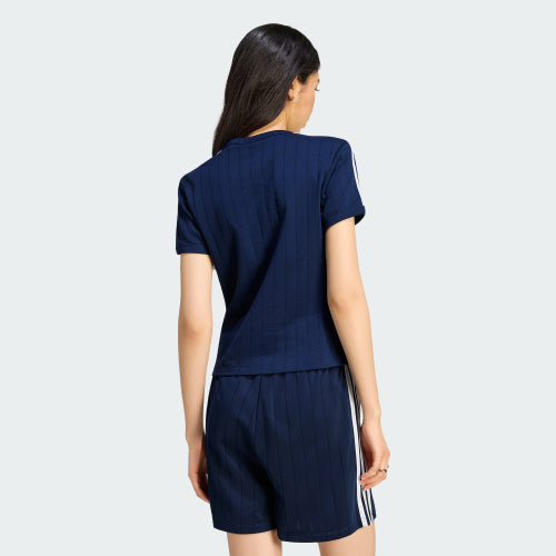 ADIDAS ADIDAS Pinstripe Short Sleeve Slim Tee