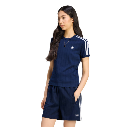 ADIDAS ADIDAS Pinstripe Short Sleeve Slim Tee