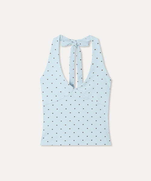 MIXXO MIXXO T-Shirt Dot Halter Cut Sleeveless