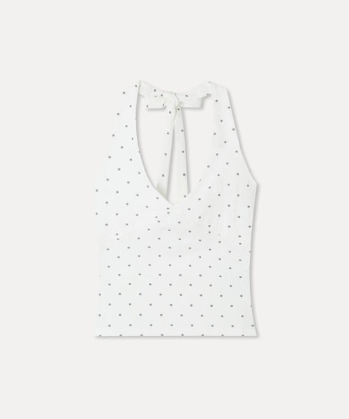 MIXXO MIXXO T-Shirt Dot Halter Cut Sleeveless