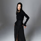 YCH KNITTED TOP BLACK (F23KT813BK)