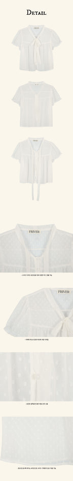 FRIVER07 Dot ribbon blouse [FRSU01BL02]_Ivory