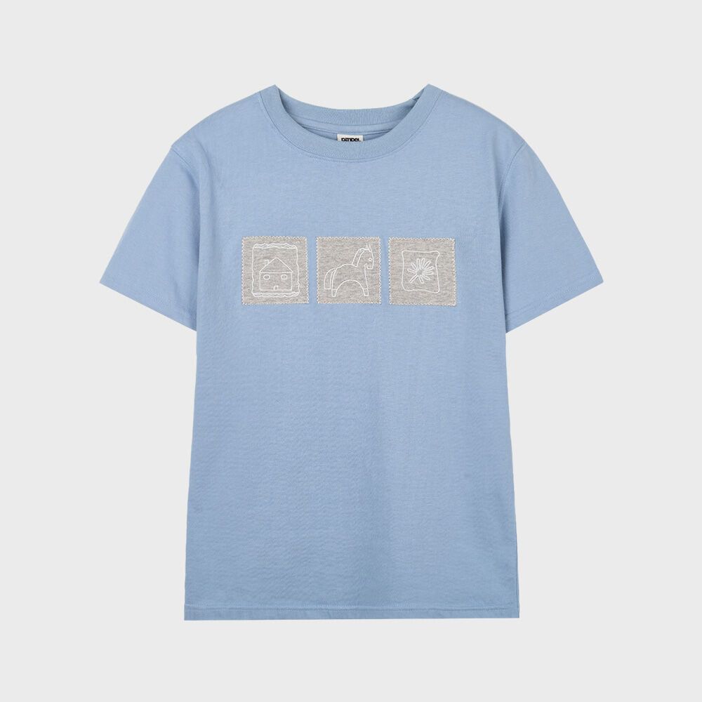 DANDEL DD horse gallery tee (SKY BLUE)