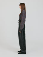 EENK ZABELLE Mockneck Textured Knit Pullover - Orange/Blue Multi