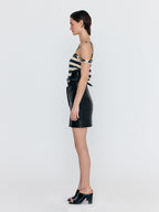 EENK EENK Corset High-Rise Leather Mini Skirt