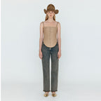 EENK EENK WENEVA Asymmetric Front Denim Pants - Khaki Blue