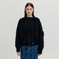 EENK EENK XELDA Textured Zip Cardigan - Black