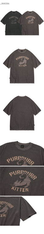 CPGN Kitten Patch Pigment Short Sleeve T-Shirt Brown