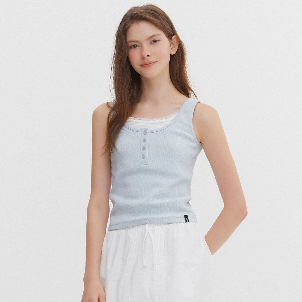 MARIECLAIRE [7/24 sequential delivery] Lace layered sleeveless (MAGBTS07MSB)