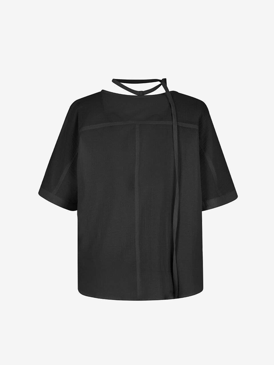 V'NY STUDIO Draping short-sleeved blouse_YC5SSEG