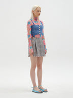 EENK EENK STAR Tweed Shorts - Blue Multi