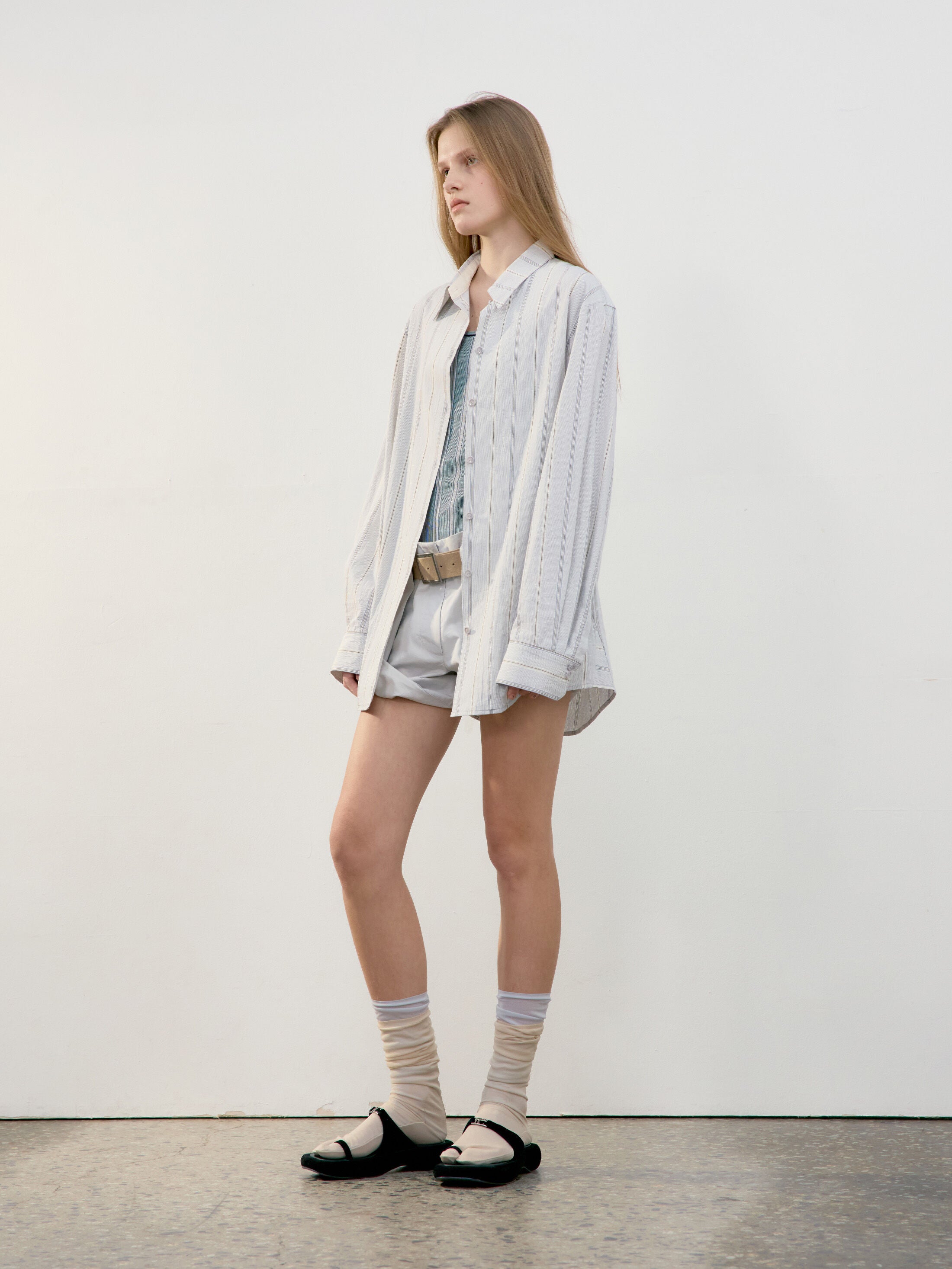 LOW CLASSIC STRIPE CLASSIC SHIRT_BLUE_LW251SH02BL