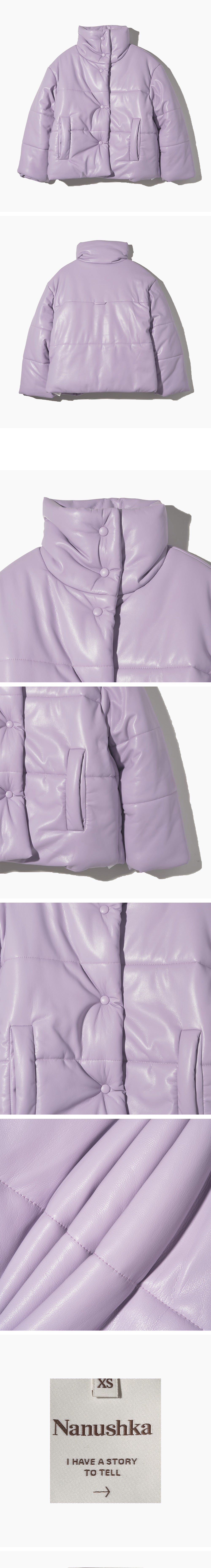 NANUSHKA Nanushka HIDE Vegan Leather Puffer Jacket - Lilac (NW22FWOW01043)