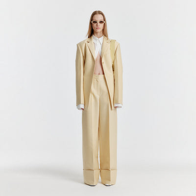 [Kim Na-young wearing] YOHO Turn-up Pants - Yellow