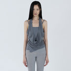 CERRIC Double Halter Sleeveless _ Gray