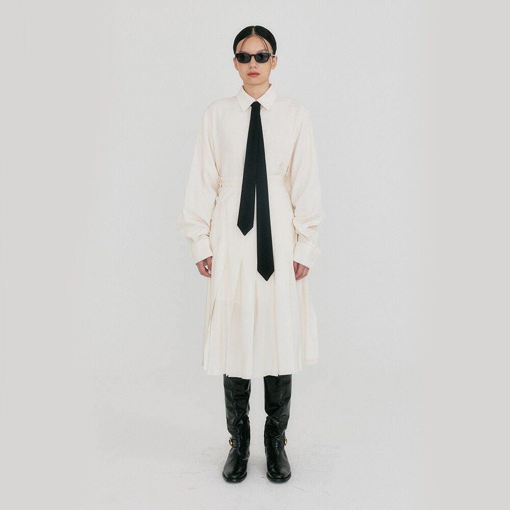 EENK ZLAIIN Pleated Skirt - Ivory