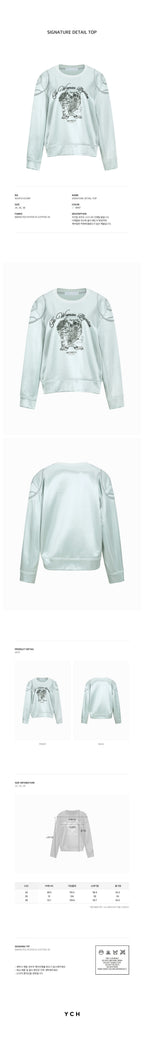 YCH SIGNATURE DETAIL TOP MINT (W24TS11021MT)