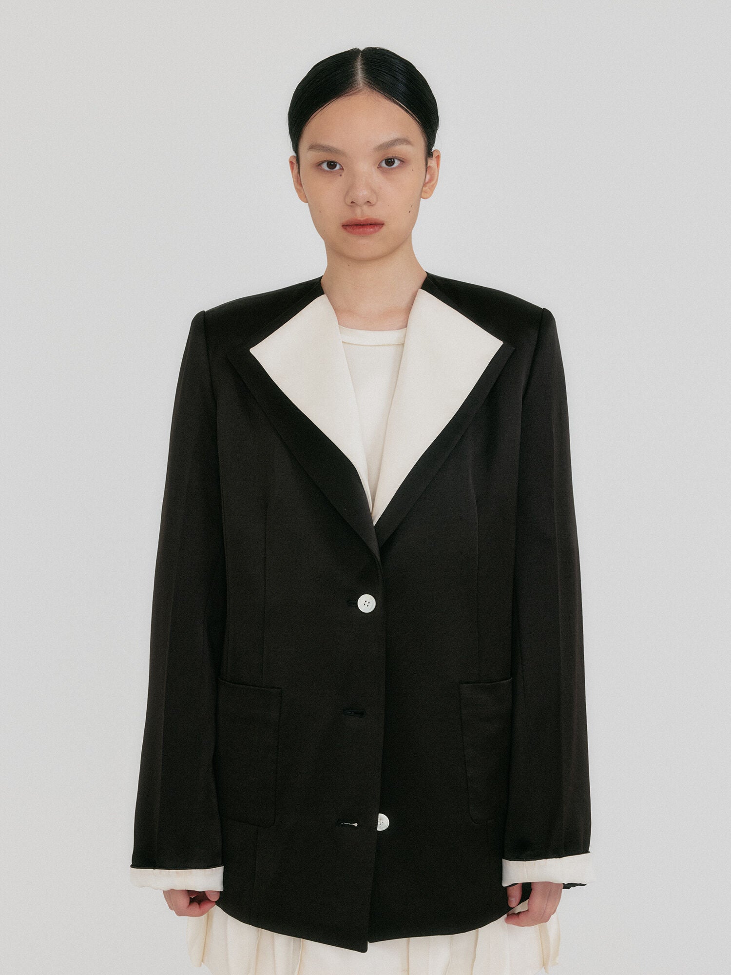 EENK ZUIEL Wide Lapel Jacket - Black