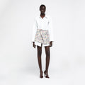 YCH BELTED WRINKLE SHIRTS WHITE (R25BL4061WH)