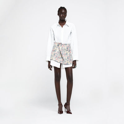 BELTED WRINKLE SHIRTS WHITE (R25BL4061WH)