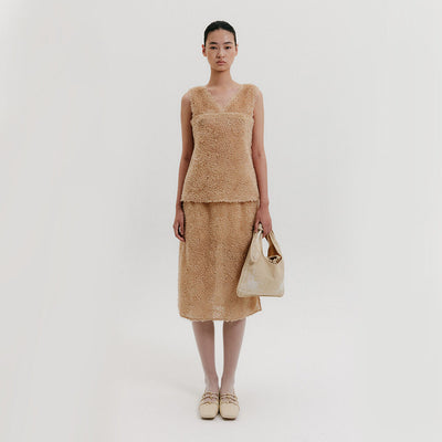 Midi Skirt - Beige