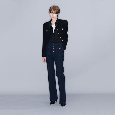 TRIMMED JACKET BLACK (W23JK102BK)